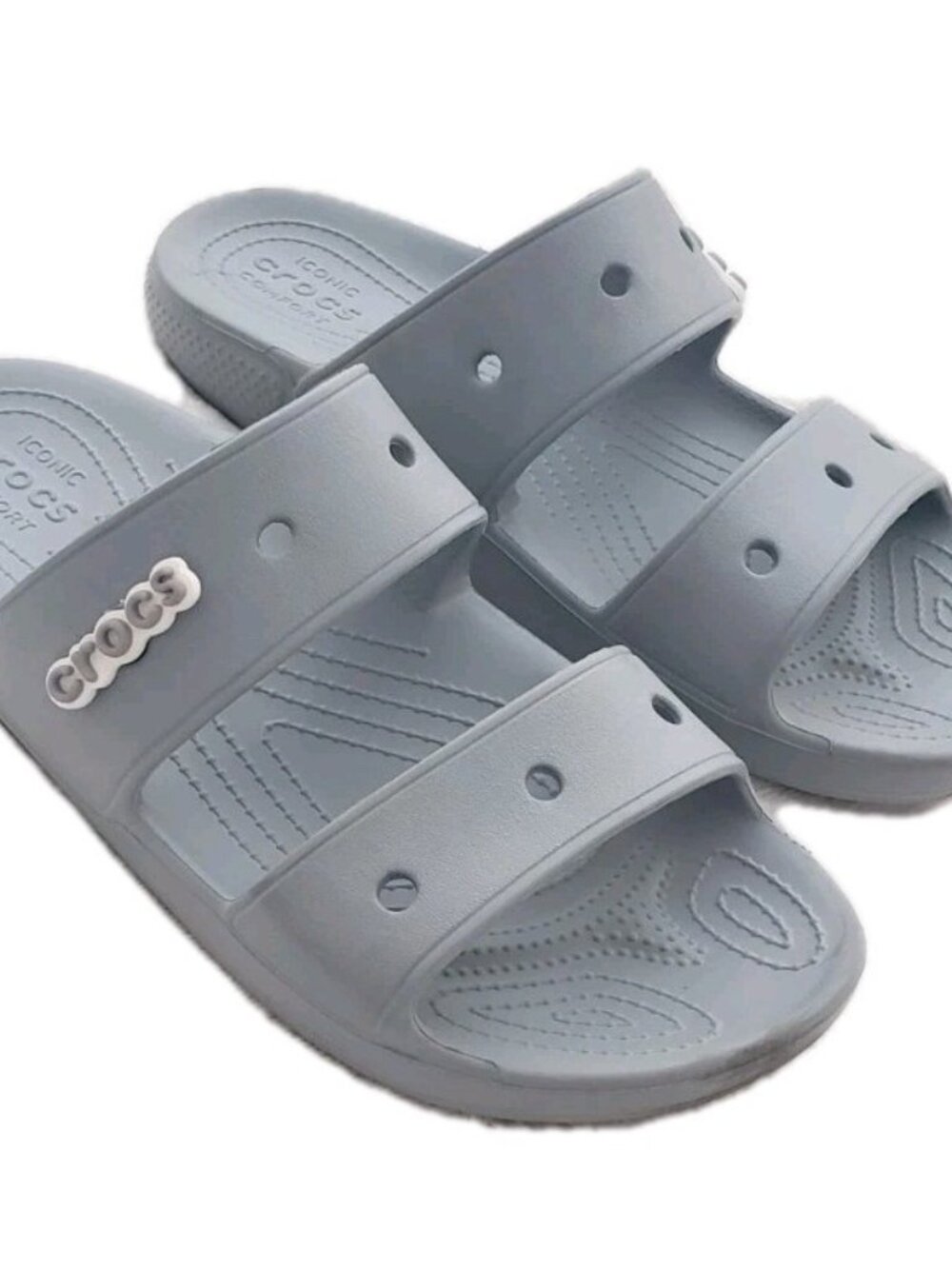 CROCS UNISEX CLASSIC SANDALS LIGHT GRAY  SZ 9 M/11 W